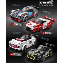 ZHEGAO DZ7001 7001 CUỘC ĐUA HOANG DÃ bộ đồ chơi xếp lắp ráp ghép mô hình RECKLESS RACING 673 khối