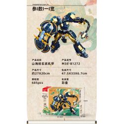 SLUBAN M38-B1272 B1272 1272 M38B1272 38-B1272 SƠN HẢI CỔ ĐIỂN HUYỀN VŨ CƠ KHÍ MINH CỰ THẦN bộ đồ chơi xếp lắp ráp ghép mô hình 685 khối