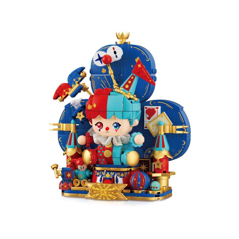WEKKI 503188 VƯƠNG QUỐC POKER BỮA TIỆC HỀ bộ đồ chơi xếp lắp ráp ghép mô hình CLOWN PARTY 464 khối