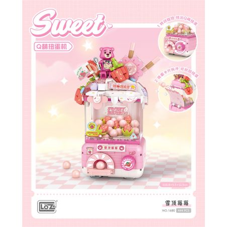 LOZ 1680 MÁY GASHAPON Q DỄ THƯƠNG SNOWTOP BERRY bộ đồ chơi xếp lắp ráp ghép mô hình 444 khối
