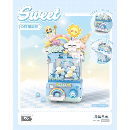 LOZ 1681 Q MÁY GACHA DỄ THƯƠNG DUODUO XANH DỪA bộ đồ chơi xếp lắp ráp ghép mô hình 436 khối