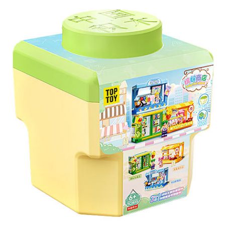 TOP TOY TC2513 2513 XÔ CỬA HÀNG ĐẦY MÀU SẮC bộ đồ chơi xếp lắp ráp ghép mô hình 300 khối