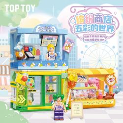 TOP TOY TC2513 2513 XÔ CỬA HÀNG ĐẦY MÀU SẮC bộ đồ chơi xếp lắp ráp ghép mô hình 300 khối