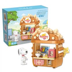 CACO S018 SNOOPY CỬA HÀNG BỎNG NGÔ bộ đồ chơi xếp lắp ráp ghép mô hình Movie & Game SNOOPY POPCORN Phim Và Trò Chơi 335 khối