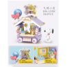 CACO S018 SNOOPY CỬA HÀNG BỎNG NGÔ bộ đồ chơi xếp lắp ráp ghép mô hình Movie & Game SNOOPY POPCORN Phim Và Trò Chơi 335 khối