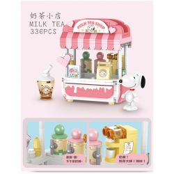 CACO S019 SNOOPY CỬA HÀNG KẸO bộ đồ chơi xếp lắp ráp ghép mô hình Movie & Game SNOOPY CANDY Phim Và Trò Chơi 331 khối