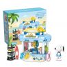 CACO S022 SNOOPY CỬA HÀNG TRÊN BÃI BIỂN bộ đồ chơi xếp lắp ráp ghép mô hình Movie & Game SNOOPY BEACH Phim Và Trò Chơi 337 khối