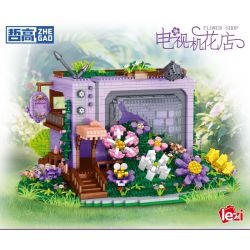 ZHEGAO LZ8296 8296 CỬA HÀNG HOA TIVI bộ đồ chơi xếp lắp ráp ghép mô hình FLOWER SHOP 3396 khối