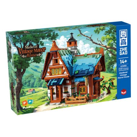 ZHEGAO 613010 TRANG VIÊN THỜI TRUNG CỔ bộ đồ chơi xếp lắp ráp ghép mô hình Medieval Castle MEDIEVAL VINTAGE MANOR HOUSE Chiến Tranh Trung Cổ 1749 khối