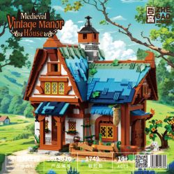 ZHEGAO 613010 TRANG VIÊN THỜI TRUNG CỔ bộ đồ chơi xếp lắp ráp ghép mô hình Medieval Castle MEDIEVAL VINTAGE MANOR HOUSE Chiến Tranh Trung Cổ 1749 khối