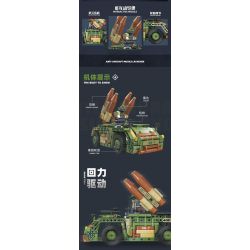 JIESTAR 58139 XE PHÓNG TÊN LỬA PHÒNG KHÔNG HQ-7 bộ đồ chơi xếp lắp ráp ghép mô hình Technic Kỹ Thuật Công Nghệ Cao Mô Hình Phương Tiện 609 khối