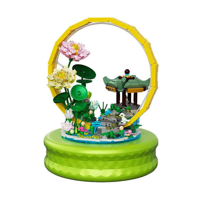 ZHEGAO 623004 ÁNH TRĂNG TRÊN AO SEN bộ đồ chơi xếp lắp ráp ghép mô hình LOTUS POND MOONLIGHT 720 khối