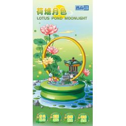 ZHEGAO 623004 ÁNH TRĂNG TRÊN AO SEN bộ đồ chơi xếp lắp ráp ghép mô hình LOTUS POND MOONLIGHT 720 khối