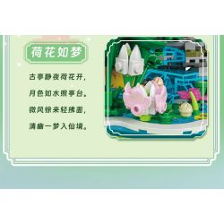 ZHEGAO 623004 ÁNH TRĂNG TRÊN AO SEN bộ đồ chơi xếp lắp ráp ghép mô hình LOTUS POND MOONLIGHT 720 khối