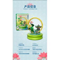 ZHEGAO 623004 ÁNH TRĂNG TRÊN AO SEN bộ đồ chơi xếp lắp ráp ghép mô hình LOTUS POND MOONLIGHT 720 khối