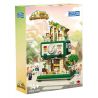 ZHEGAO 613018 QUÁN CÀ PHÊ CHỮA BỆNH bộ đồ chơi xếp lắp ráp ghép mô hình CURE COFFEE SHOP 1057 khối