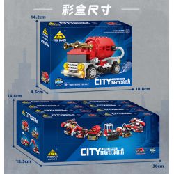 Bozhi 80543 PHÒNG CHÁY CHỮA ĐÔ THỊ 8 MÔ HÌNH bộ đồ chơi xếp lắp ráp ghép mô hình City Thành Phố 473 khối