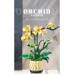 JIESTAR JJ9067 9067 CHẬU CÂY PHONG LAN bộ đồ chơi xếp lắp ráp ghép mô hình Creator ORCHID GRACE Sáng Tạo 971 khối