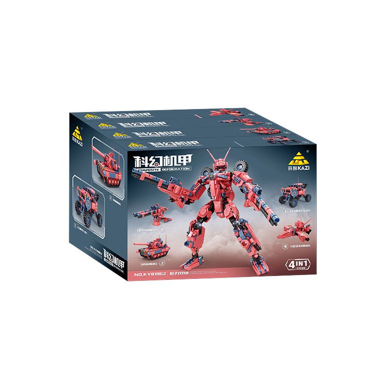 Bozhi 81062 MÁY KHOA HỌC VIỄN TƯỞNG bộ đồ chơi xếp lắp ráp ghép mô hình Military Army COMPOSITE DEFORMATION Quân Sự Bộ Đội 760 khối