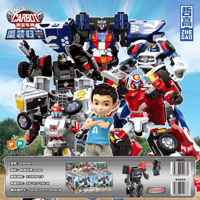 ZHEGAO KB2013 2013 KABAO THẦN Ô TÔ TRỞ LẠI VỚI VIỆC NẠP ĐẠN VÀ TĂNG SỨC MẠNH CHO bộ đồ chơi xếp lắp ráp ghép mô hình Movie & Game HELLO CARBOT Phim Và Trò Chơi 2390 khối