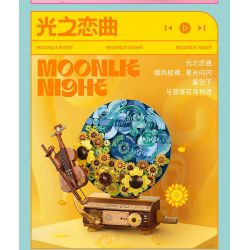 SEMBO 611097 GIAI ĐIỆU HOA TRONG NHÀ BẢN TÌNH CA ÁNH SÁNG bộ đồ chơi xếp lắp ráp ghép mô hình Arts & Crafts FLOWER MOVEMENT 348 khối