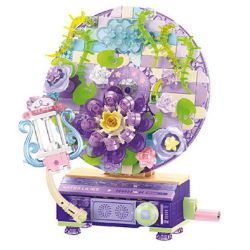 SEMBO 611098 GIAI ĐIỆU HOA ĐÊM TĨNH LẶNG MÀU TÍM bộ đồ chơi xếp lắp ráp ghép mô hình Arts & Crafts FLOWER MOVEMENT 339 khối