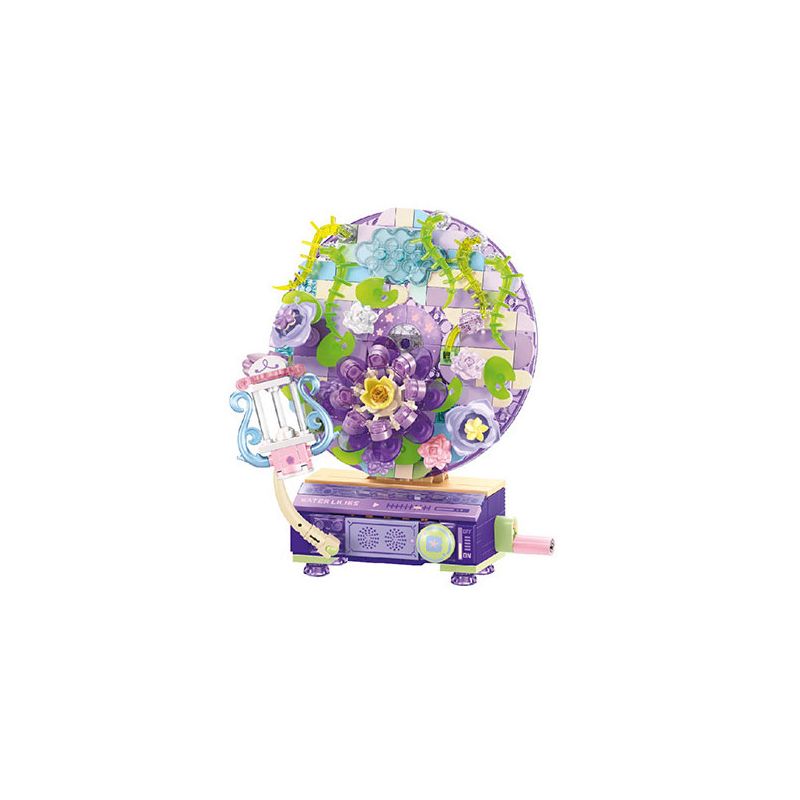 SEMBO 611098 GIAI ĐIỆU HOA ĐÊM TĨNH LẶNG MÀU TÍM bộ đồ chơi xếp lắp ráp ghép mô hình Arts & Crafts FLOWER MOVEMENT 339 khối