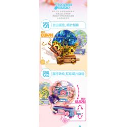 SEMBO 611098 GIAI ĐIỆU HOA ĐÊM TĨNH LẶNG MÀU TÍM bộ đồ chơi xếp lắp ráp ghép mô hình Arts & Crafts FLOWER MOVEMENT 339 khối