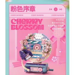 SEMBO 611098 GIAI ĐIỆU HOA ĐÊM TĨNH LẶNG MÀU TÍM bộ đồ chơi xếp lắp ráp ghép mô hình Arts & Crafts FLOWER MOVEMENT 339 khối