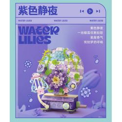 SEMBO 611098 GIAI ĐIỆU HOA ĐÊM TĨNH LẶNG MÀU TÍM bộ đồ chơi xếp lắp ráp ghép mô hình Arts & Crafts FLOWER MOVEMENT 339 khối