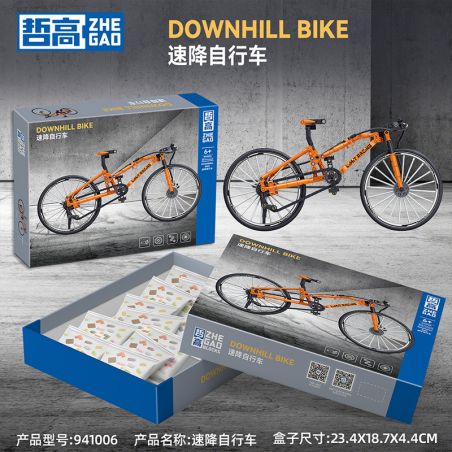 ZHEGAO 941006 XE ĐẠP ĐỔ ĐÈO bộ đồ chơi xếp lắp ráp ghép mô hình Technic DOWNHILL BICYCLE Kỹ Thuật Công Nghệ Cao Mô Hình Phương Tiện 253 khối