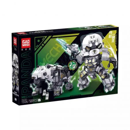 GAOMISI T3134 3134 PANDA MECHA BAMBOO SHADOW LORD JUNGLE bộ đồ chơi xếp lắp ráp ghép mô hình 561 khối