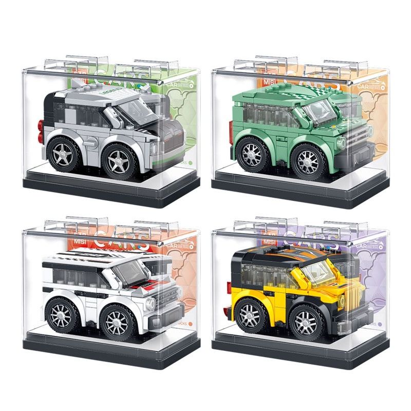 GAOMISI T1066 1066 XE THỂ THAO MINI 4 MẪU bộ đồ chơi xếp lắp ráp ghép mô hình Racers Đua Tốc Độ 473 khối