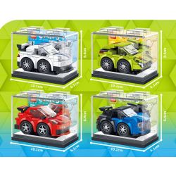 GAOMISI T1066 1066 XE THỂ THAO MINI 4 MẪU bộ đồ chơi xếp lắp ráp ghép mô hình Racers Đua Tốc Độ 473 khối