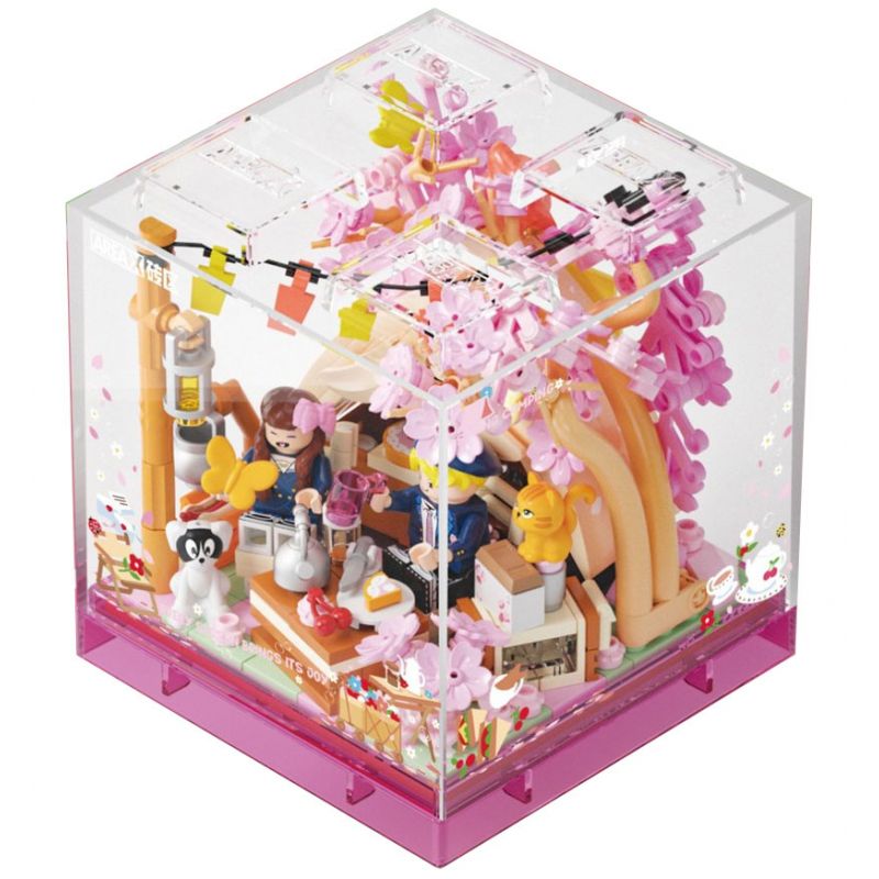 AREA-X AX0103 0103 NIỀM VUI BỐN MÙA NGÔN NGỮ CỦA HOA ANH ĐÀO XUÂN bộ đồ chơi xếp lắp ráp ghép mô hình SPRING CAMPING