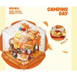 AREA-X AX0105 0105 BỐN MÙA VUI KHÓI MÂY CUỐI THU bộ đồ chơi xếp lắp ráp ghép mô hình AUTUMN CAMPING