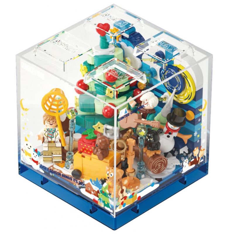 AREA-X AX0106 0106 BỐN MÙA ĐÊM ĐẦY SAO CUỐI ĐÔNG bộ đồ chơi xếp lắp ráp ghép mô hình WINTER CAMPING