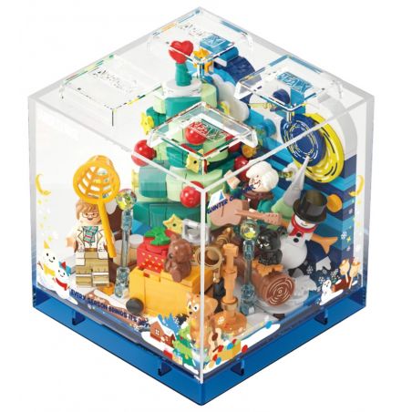 AREA-X AX0106 0106 BỐN MÙA ĐÊM ĐẦY SAO CUỐI ĐÔNG bộ đồ chơi xếp lắp ráp ghép mô hình WINTER CAMPING