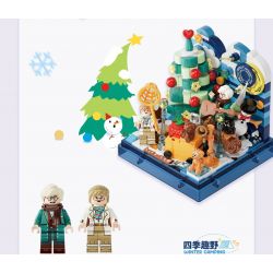 AREA-X AX0106 0106 BỐN MÙA ĐÊM ĐẦY SAO CUỐI ĐÔNG bộ đồ chơi xếp lắp ráp ghép mô hình WINTER CAMPING