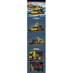 MouldKing 10080 Mould King 10080 XUỒNG CỨU SINH ĐA NĂNG NA UY bộ đồ chơi xếp lắp ráp ghép mô hình City NORWEGIAN MULTI-FUNCTIONAL LIFEBOAT Thành Phố 462 khối