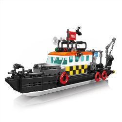 MouldKing 10081 Mould King 10081 TÀU CỨU HỘ ĐA NĂNG CỦA ANH bộ đồ chơi xếp lắp ráp ghép mô hình City BRITISH MULTI-FUNCTIONAL RESCUE BOAT Thành Phố 364 khối
