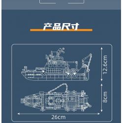 MouldKing 10081 Mould King 10081 TÀU CỨU HỘ ĐA NĂNG CỦA ANH bộ đồ chơi xếp lắp ráp ghép mô hình City BRITISH MULTI-FUNCTIONAL RESCUE BOAT Thành Phố 364 khối