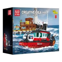 MouldKing 10082 Mould King 10082 THUYỀN CỨU HỎA bộ đồ chơi xếp lắp ráp ghép mô hình City FIRE BOAT Thành Phố 315 khối