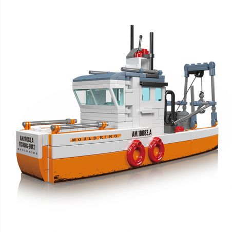 MouldKing 10083 Mould King 10083 TÀU ĐÁNH CÁ bộ đồ chơi xếp lắp ráp ghép mô hình City FISHING BOAT Thành Phố 420 khối