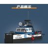 MouldKing 10084 Mould King 10084 THUYỀN CẢNH SÁT bộ đồ chơi xếp lắp ráp ghép mô hình City POLICE BOAT Thành Phố 413 khối