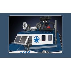 MouldKing 10084 Mould King 10084 THUYỀN CẢNH SÁT bộ đồ chơi xếp lắp ráp ghép mô hình City POLICE BOAT Thành Phố 413 khối