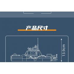 MouldKing 10084 Mould King 10084 THUYỀN CẢNH SÁT bộ đồ chơi xếp lắp ráp ghép mô hình City POLICE BOAT Thành Phố 413 khối