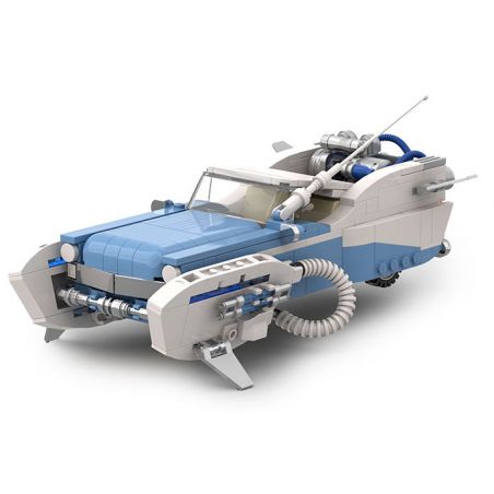 HAPPY BUILD SHINEYU XINYU PANGU PRO BLOCKS PB8803 8803 TRỞ LẠI CƠN SỐT BẠC TRONG TƯƠNG LAI bộ đồ chơi xếp lắp ráp ghép mô hình Racers BACK TO FUTURE SILVER WING CYCLONE Đua Tốc Độ 589 khối