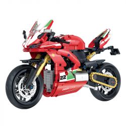DOUBLE HEIGHT 60516 DUCATI DKDI-V2 tỷ lệ 1:8 bộ đồ chơi xếp lắp ráp ghép mô hình Technic Kỹ Thuật Công Nghệ Cao Mô Hình Phương Tiện 626 khối
