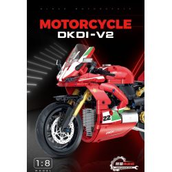 DOUBLE HEIGHT 60516 DUCATI DKDI-V2 tỷ lệ 1:8 bộ đồ chơi xếp lắp ráp ghép mô hình Technic Kỹ Thuật Công Nghệ Cao Mô Hình Phương Tiện 626 khối